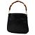 Bamboo Borsa satchel in raso nero con bambù Gucci - vista 2