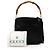 Bamboo Borsa satchel in raso nero con bambù Gucci - vista 8