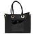 Borsa shopper mini Fendi in gomma nera con logo FF Nero