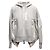 Giacca con cappuccio e zip in cotone e nylon grigio e bianco Sacai Taglia Designer 3