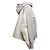 Giacca con cappuccio e zip in cotone e nylon grigio e bianco Sacai Taglia Designer 3 - vista 3