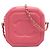 Camera Case de câmera Chanel CC em couro de vitelo rosa com alça transversal