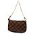 Borsa a mano Mini Pochette Accessoires Louis Vuitton Damier Ebene marrone - vista 2
