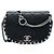 Borsa a tracolla Chanel Small Quilted Lambskin Studded Bubble Flap nera Nero