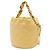 Borsa bucket Chanel CC in agnello trapuntato giallo con coulisse - vista 2