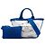 Borsa Tote e borsa Satchel in PVC Canapa blu Prada con logo - vista 6