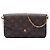Borsa a tracolla Louis Vuitton Monogram Pochette Felicie Marrone