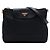 Borsa a tracolla Prada Tessuto con bordatura Saffiano nera Nero