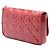 Portafoglio Lady Dior con catena in vernice cannage rosso a tracolla - vista 2
