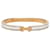 Gold Hermès Extra Narrow Enamel Clic H Bracelet PM Golden  - view 1