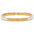 Gold Hermès Extra Narrow Enamel Clic H Bracelet PM Golden  - view 3