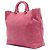 Borsa Tote Convertible Aperta Prada Vitello Shine rosa - vista 2