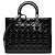 Borsa Dior Large Patent Cannage Lady Dior nera Nero