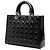 Borsa Dior Large Patent Cannage Lady Dior nera Nero - vista 2