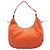 Borsa Hobo a Spalla con Zip Prada Vitello Daino Arancione