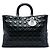 Borsa Lady Dior Extra Large in vernice cannage nero