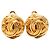 Orecchini a clip Chanel CC placcati oro D'oro