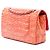 Borsa a Spalla Chanel Medium Classic Patent Striped Double Flap Arancione - vista 2