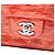 Borsa a Spalla Chanel Medium Classic Patent Striped Double Flap Arancione - vista 5