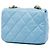 Borsa a tracolla Chanel Mini Quilted Lambskin Lacquered Chain Flap Blu - vista 2