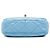 Borsa a tracolla Chanel Mini Quilted Lambskin Lacquered Chain Flap Blu - vista 3