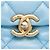 Borsa a tracolla Chanel Mini Quilted Lambskin Lacquered Chain Flap Blu - vista 5