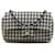 Borsa a tracolla Chanel Mini Rectangular Tweed e Ribbon Logo Single Flap nera Nero