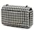 Borsa a tracolla Chanel Mini Rectangular Tweed e Ribbon Logo Single Flap nera Nero - vista 2