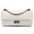 Borsa a tracolla Chanel Reissue 2.55 Drill Flap in pelle di vitello traforata bianca, piccola Bianco
