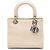 Borsa Lady Dior in tela beige misura Medium