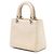 Borsa Lady Dior in tela beige misura Medium - vista 2