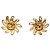 Orecchini a clip Chanel CC placcati oro sole D'oro