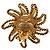 Orecchini a clip Chanel CC placcati oro sole D'oro - vista 3