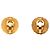 Orecchini a clip rotondi Chanel CC placcati oro D'oro - vista 2