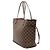 Borsa Tote Neverfull MM in Damier Ebene marrone Louis Vuitton - vista 2