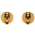 Orecchini a clip rotondi Chanel CC placcati oro D'oro - vista 2