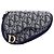 Pochette Saddle in tela Diorissimo blu Dior