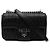 Borsa a tracolla Black Prada Nappa Gaufre Chain Flap Nero