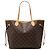Borsa Tote Louis Vuitton Monogram Neverfull MM marrone