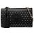 Borsa a tracolla Gucci Medium Studded Leather Miss Bamboo nera Nero