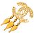 Chanel CC Gold vergoldete Filigran-Fransen-Brosche Golden