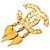 Chanel CC Gold vergoldete Filigran-Fransen-Brosche Golden - Ansicht 2