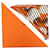 Sciarpa in seta Orange Hermès Triangular H Au Galop Arancione  - vista 7