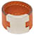 Orange Hermès Swift and Palladium Plated Lurie Ring  - view 5