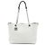 Tote Shopping Chanel CC in Caviar Chevron Perforato Bianco