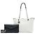 Tote Shopping Chanel CC in Caviar Chevron Perforato Bianco - vista 6