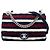 Borsa Chanel Jumbo Stripe in jersey di feltro e corda blu