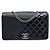 Borsa a tracolla Chanel Medium Quilted Aged Calfskin Coco Boy Flap Nera Nero
