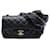 Borsa a tracolla Chanel Mini Rectangular Classic Lambskin Romance Single Flap nera Nero