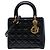 Sac à main Lady Dior Medium en cuir verni Cannage noir
